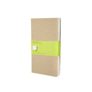 Carnets de notes - 13 x 21 cm - kraft - 3 pcs