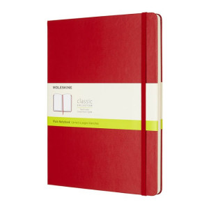 Carnet blanc rigide Scarlet  19 x 25 cm