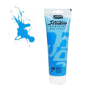 Peinture acrylique étude Studio 250ml - 28 - Bleu céruléum