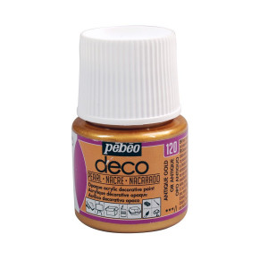 Peinture acrylique P.BO deco nacrée 45ml - 120 - Or antique