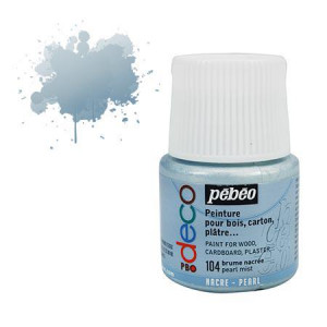 Peinture acrylique P.BO deco nacrée 45ml - 104 - Brume