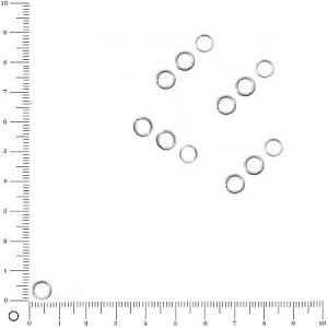 Anneau métal platine ø 7 mm - 25 pièces