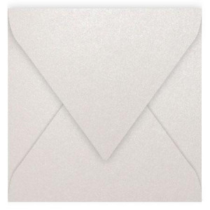 Enveloppe faire part Pollen 120g 165 x 165mm par 20 - Blanc Irisé