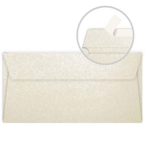 Enveloppe faire part Pollen 120g 110 x 220mm par 20 - Ivoire Irisé