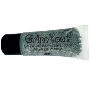 Gel pailleté argent pour maquillage