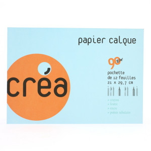 Papier calque 90g A4 pochette de 12 feuilles