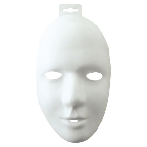 Support à décorer en plastique - Masque adulte - Homme - 26 x 13.5 x 9 cm