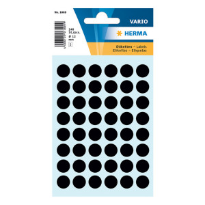 Etiquettes noires 12 mm par 240