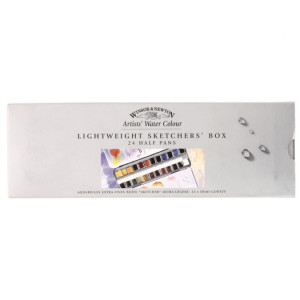 Aquarelle extra-fine Boite métal Sketcher 24 demi-godets