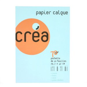 Papier calque 70 g A3 - pochette de 10 feuilles