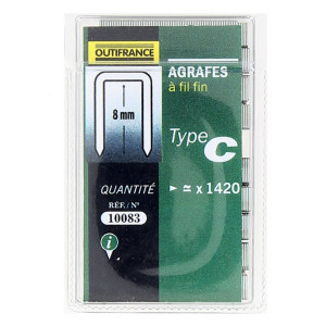 Agrafe 8 mm pour agrafeuse n°21 Techman