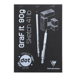 Bloc de papier GraFit DOT Papier avec repère 90 g/m² - 80 Fles - 21 x 29,7 cm (A4)