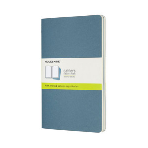 Cahier Bleu 13 x 21 cm 3 pcs