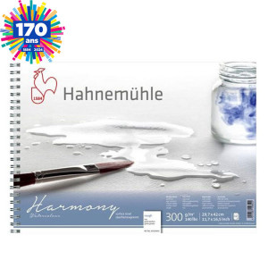 Bloc de papier Aquarelle Harmony grain torchon 12 feuilles - 29,7 x 42 cm (A3)