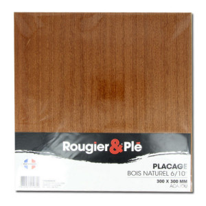 Placage bois naturel Acajou sapelli ep. 0,6 mm 30 x 30 cm