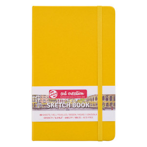 Carnet de croquis Jaune d'or 140 g/m² 80 feuilles - 9 x 14 cm