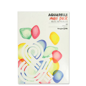 Papier Aquarelle Maxi bloc 200 g/m² 50 F - 21 x 29,7 cm (A4)