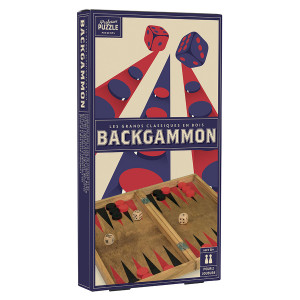 Jeu Backgammon en bois Vintage