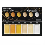 Aquarelle japonaise Gansai Tambi Set 6 godets Nacrés Starry