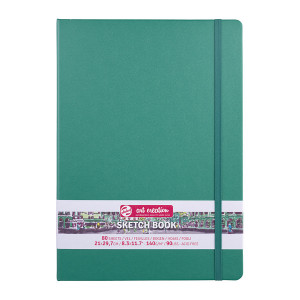 Carnet de croquis Vert forêt 140 g/m² 80 feuilles - 13 x 21 cm