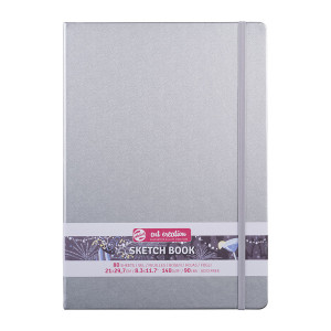 Carnet de croquis Argent 140 g/m² 80 feuilles - 13 x 21 cm