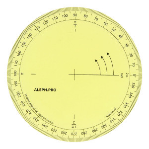 Rapporteur de géométrie souple jaune 110 mm